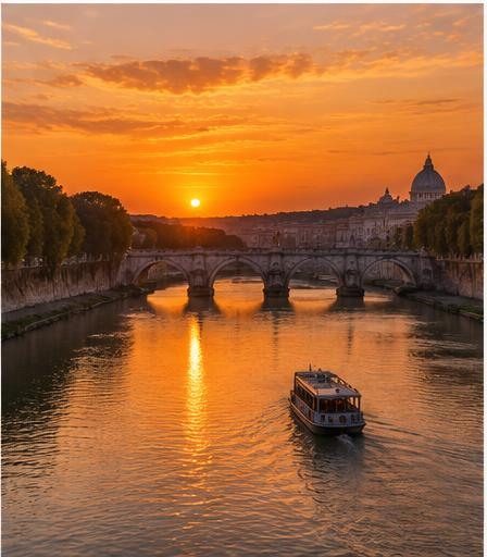 Golf cart at sunset: golden Rome with aperitivo — 6