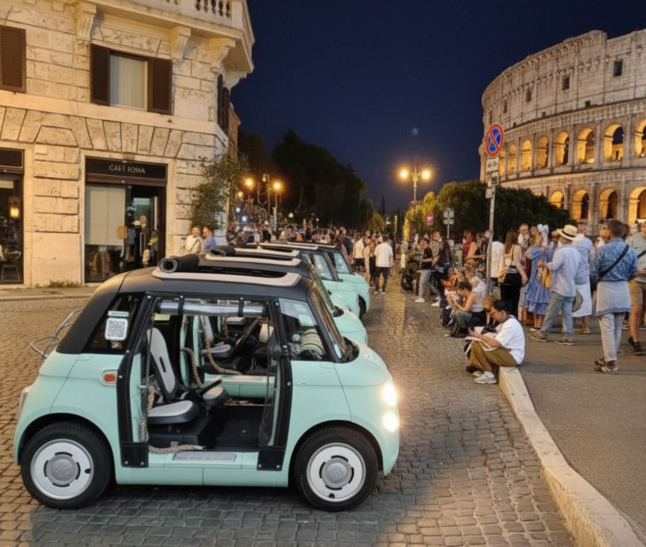 Panoramic Rome in an electric Fiat Topolino — 6